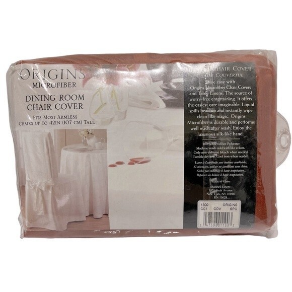Origins Microfiber Dining Room Chair Cover 42"Tall (Set of 2) - Picture 4 of 5